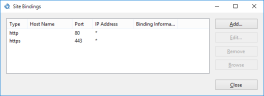 List of all bindings with the newly created HTTPS binding List of all bindings with the newly created HTTPS binding